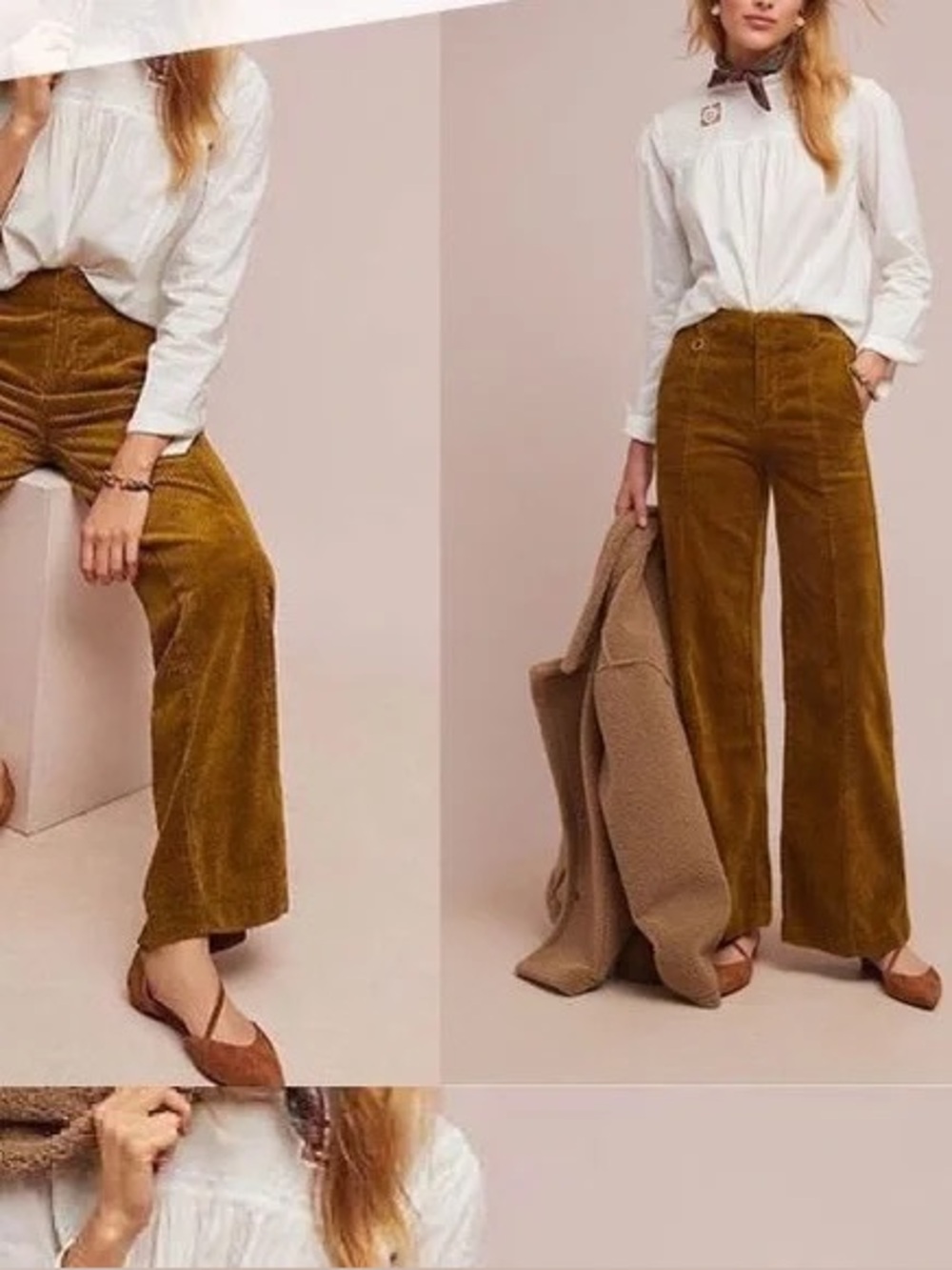 Anthropologie Ettitwa Corduroy Wide Leg Trousers